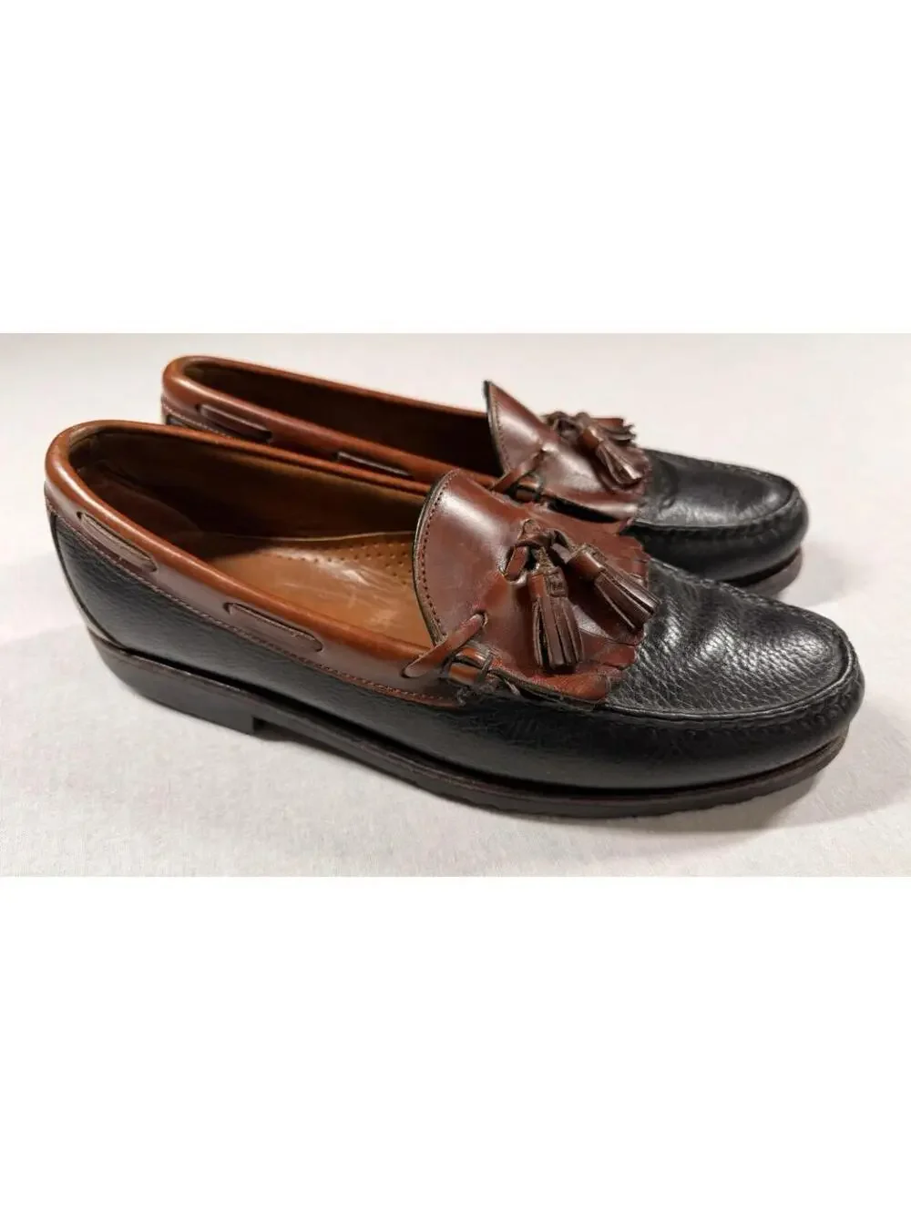 Allen Edmonds Nashua‎ Shoes Men’s 11 B Brown/Black Tassel Loafer Casual Leather